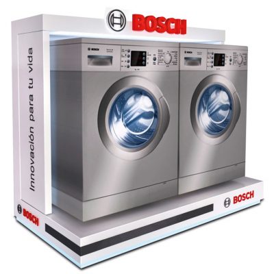 PLV Bosch Lavadoras | PLV para cliente del sector Electrodomésticos